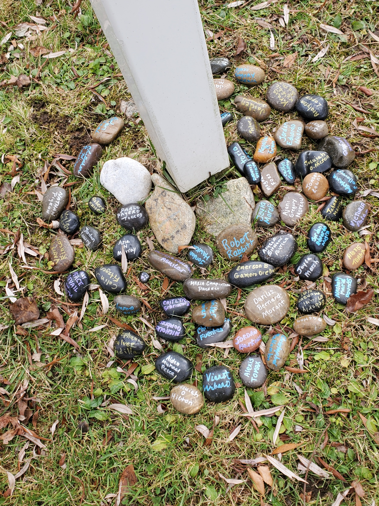 stones with names